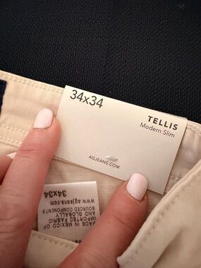 Tellis Modern Slim Men’s Jeans in Cream - 34x34